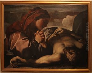 La Madonna che piange Gesu morto by Alessandro Tiarini
