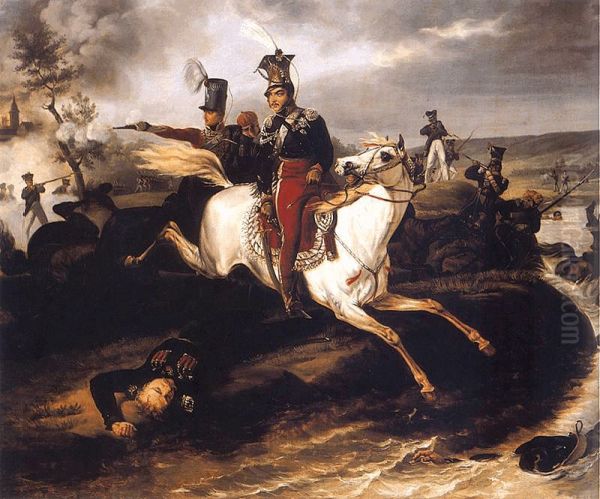 Death of Prince Jozef Poniatowski. - view 1