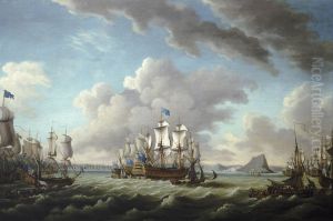 Relief of Gibraltar by Earl Howe, 11 October 1782 by Richard Paton