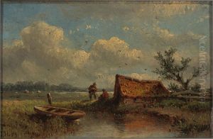 Landschap by Johannes Hilverdink