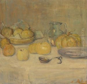 Stilleven met appels en meloen by Anna Abrahams