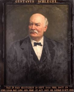 Portrait of Gustaaf Schlegel, professor of Chinese Language at Leiden University