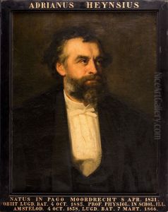 Portret van Adriaan Heynsius, hoogleraar Fysiologie en Histologie te Leiden