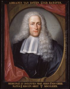 Portret van Adriaan van Royen, hoogleraar Kruidkunde en Geneeskunde te Leiden
