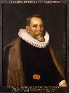 Portret van Aelius Everhard Vorstius, hoogleraar Natuurkunde en Geneeskunde te Leiden