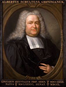 Portret van Albert Schultens, hoogleraar Oosterse talen te Leiden by Hieronymus van der Mij