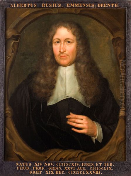 Portret van Albertus Rusius, hoogleraar Rechtsgeleerdheid te Leiden - view 1