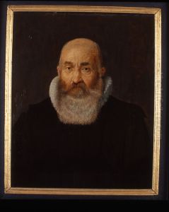 Portret van Bonaventura Vulcanius, hoogleraar Grieks en Latijn te Leiden