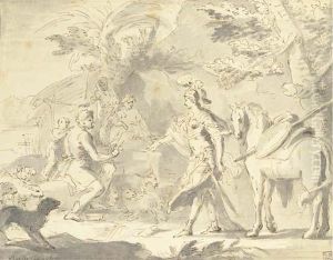Herminie Chez Les Bergers by Placido Campolo