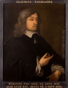 Portret van Claudius Salmasius (Saumaise), filoloog by Icones Leidenses