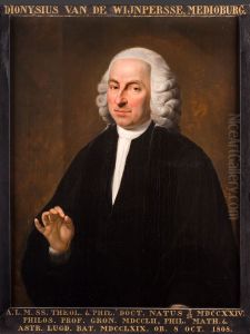 Portret van Dionysius van de Wijnpersse, hoogleraar Wijsbegeerte, Wis- en Sterrenkunde te Leiden