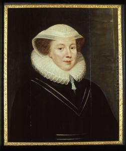 Portret van een onbekende vrouw by Icones Leidenses