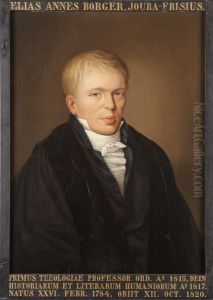 Portret van Elias Annes Borger, hoogleraar Gewijde Uitlegkunde te Leiden