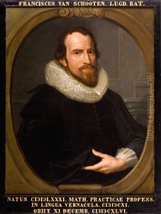 Portret van Frans van Schooten, hoogleraar Nederduitse Mathematique en Wiskunde te Leiden