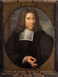 Portret van Frederik Dekkers, hoogleraar Geneeskunde te Leiden by Hieronymus van der Mij