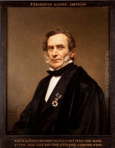 Portret van Friedrich Kaiser, hoogleraar Sterrenkunde te Leiden