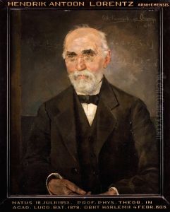 Portret van Hendrik Antoon Lorentz, hoogleraar Theoretische natuurkunde te Leiden by Menso Kamerlingh Onnes