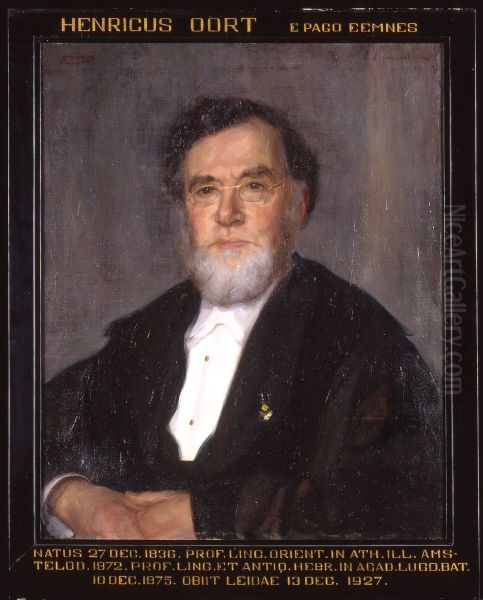 Portret van Henricus Oort, hoogleraar Hebreeuws te Leiden - view 1