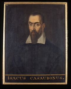 Portret van Isaac Casaubon, filoloog en theoloog by Icones Leidenses