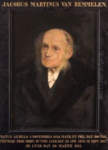 Portret van Jacob Maarten van Bemmelen, hoogleraar Scheikunde te Leiden