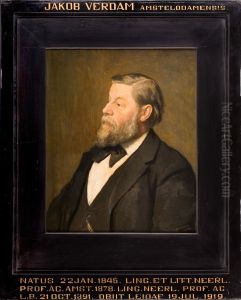 Portret van Jacob Verdam, hoogleraar Nederlandse Taal te Leiden