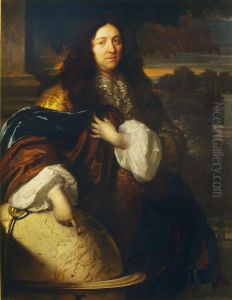 Portret van Jacobus Gronovius, hoogleraar Grieks en Historie te Leiden by Carel de Moor