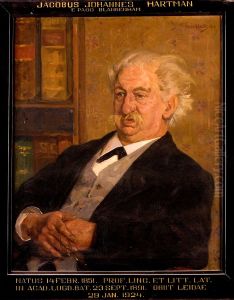 Portret van Jacobus Joannes Hartman, hoogleraar Latijnse Taal- en Letterkunde te Leiden by Louis Hartz