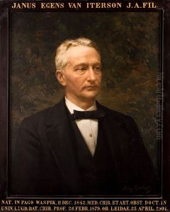 Portret van Jan Egens van Iterson, hoogleraar Heelkunde te Leiden