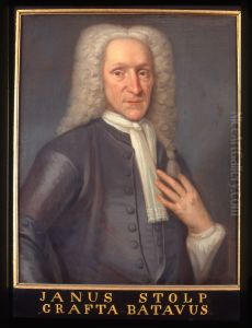 Portret van Janus Stolp, stichter van het Legatum Stolpianum