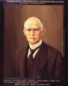 Portret van Joannes Hendrik Carpentier Alting, hoogleraar Nederlands-Indisch strafrecht te Leiden