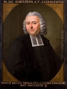 Portret van Joannes Jacobus Schultens, hoogleraar Godgeleerdheid te Leiden by Pierre Frederic de la Croix
