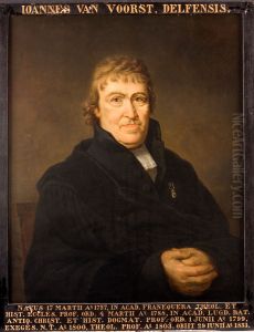 Portret van Joannes van Voorst, hoogleraar Godgeleerdheid en bibliothecaris te Leiden by Louis Moritz