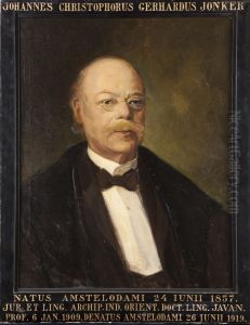 Portret van Johann Christoph Gerhard Jonker, hoogleraar Javaanse Taal- en Letterkunde te Leiden