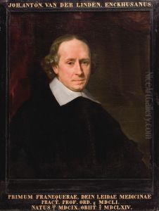 Portret van Johannes Antonides van der Linden, hoogleraar Geneeskunde te Leiden