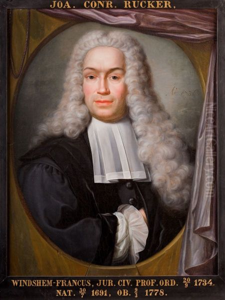 Portret van Johannes Conradus Rucker, hoogleraar Rechtsgeleerdheid te Leiden - view 1
