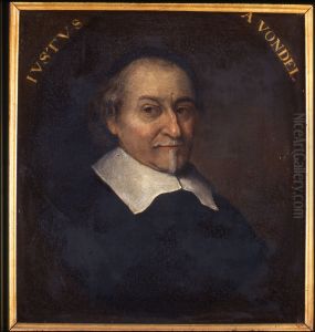 Portret van Joost van den Vondel, dichter by Philips Koninck