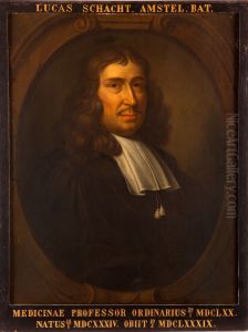 Portret van Lucas Schacht, hoogleraar Geneeskunde te Leiden