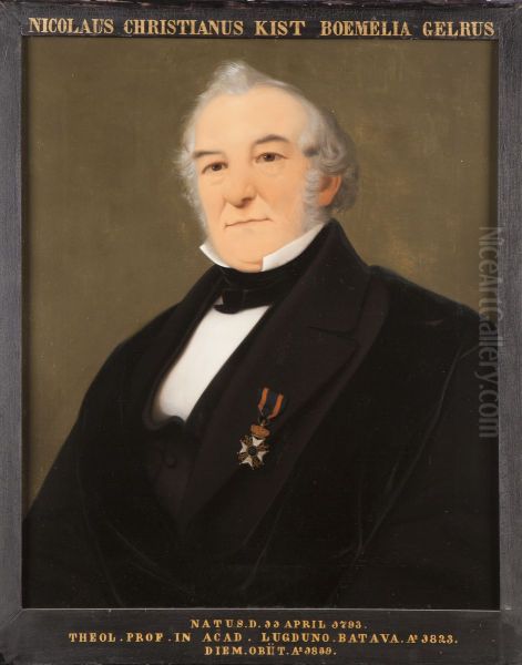 Portret van Nicolaas Christiaan Kist, hoogleraar Kerkelijke Geschiedenis te Leiden - view 1