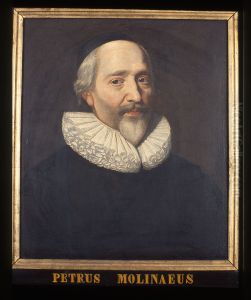 Portret van Petrus Molinaeus (Du Moulin), hoogleraar Redeneerkunde te Leiden