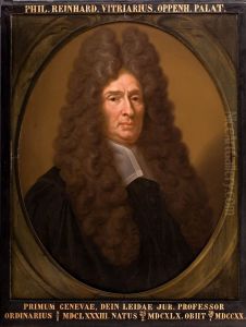 Portret van Philippus Reinhardus Vitriarius, hoogleraar Rechtsgeleerdheid te Leiden