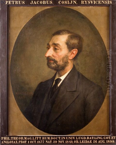 Portret van Pieter Jacob Cosijn, hoogleraar Oudgermaans en Angelsaksisch te Leiden - view 1