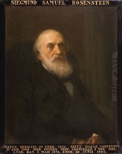 Portret van Samuel Sigmund Rosenstein, hoogleraar Geneeskunde en Pathologie te Leiden by Jozef Israels