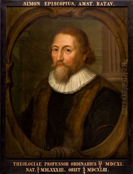 Portret van Simon Episcopius, hoogleraar Godgeleerdheid te Leiden - view 1