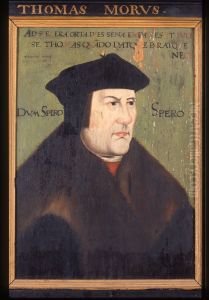 Portret van Thomas More, humanist en staatsman