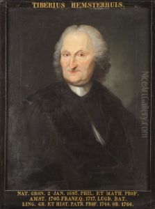 Portret van Tiberius Hemsterhuis, hoogleraar Grieks en Vaderlandse geschiedenis te Leiden