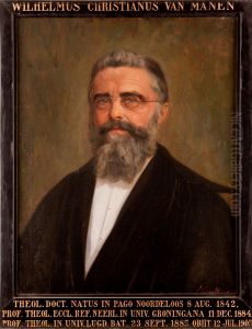 Portret van Willem Christiaan van Manen, hoogleraar Oudchristelijke Letterkunde en Uitlegging van het Nieuwe Testament te Leiden