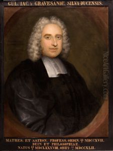 Portret van Willem Jacob 's Gravesande, hoogleraar Sterrenkunde, Wiskunde en Wijsbegeerte te Leiden