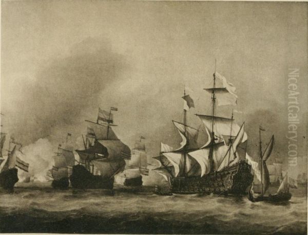 Verovering van het Engelse admiraalsschip de 'Royal Prince', 13 juni 1666, tijdens de Vierdaagse Zeeslag, 11-14 juni 1666: episode uit de Tweede Engels Oorlog (1665-1667) - view 1