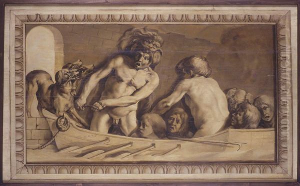 Hercules haalt Cerberus uit de onderwereld - view 1