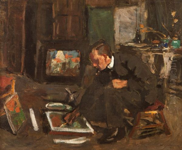 Hendrik Jan Wolter in atelier te Leusden - view 1